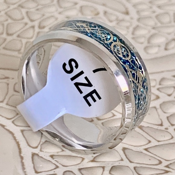 ✨NEW✨BLUE DRAGON BAND RING - Picture 7 of 7